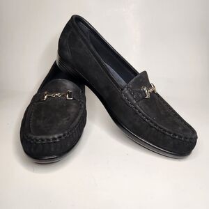SAS Metro Leather Tripad Comfort Shoes Loafers Womens 8M Black Horsebit NEW
